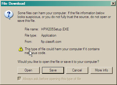 Download Dialog Box