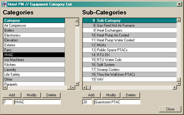 HVAC Subcategories