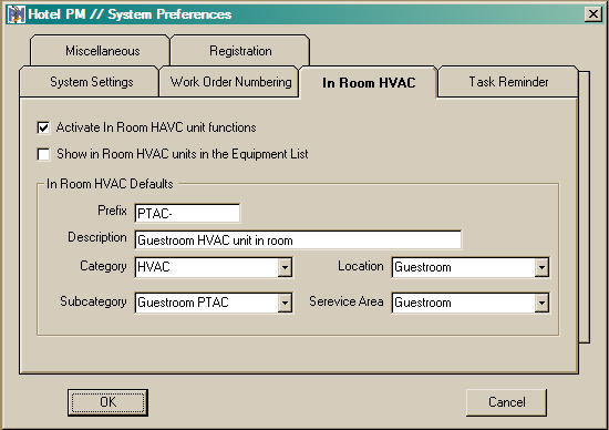 In Room HVAC Preferences